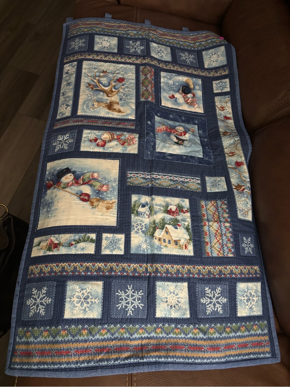 Susan Winget Snow Show Benartex #3200 Christmas Wall Hanging 41x23.25